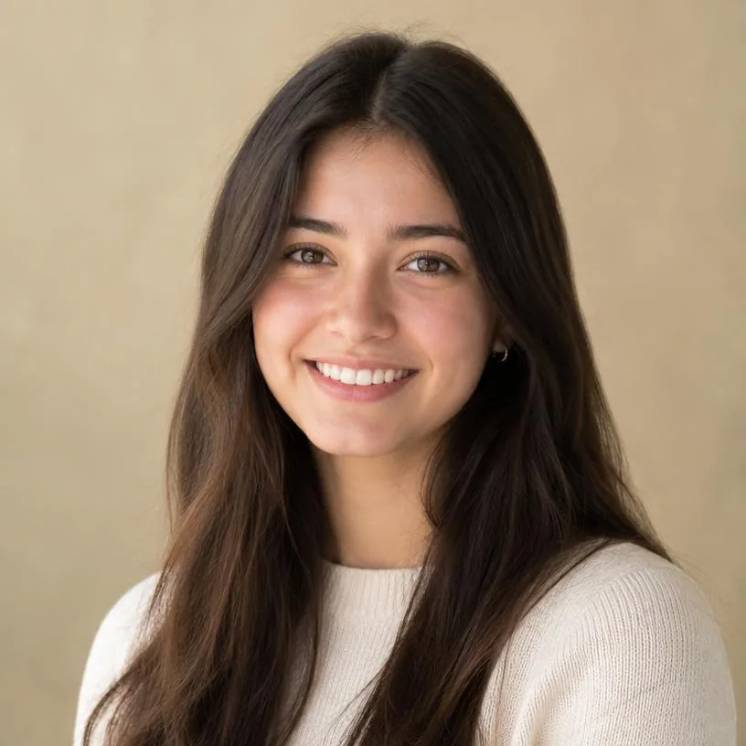 Student smiling in class